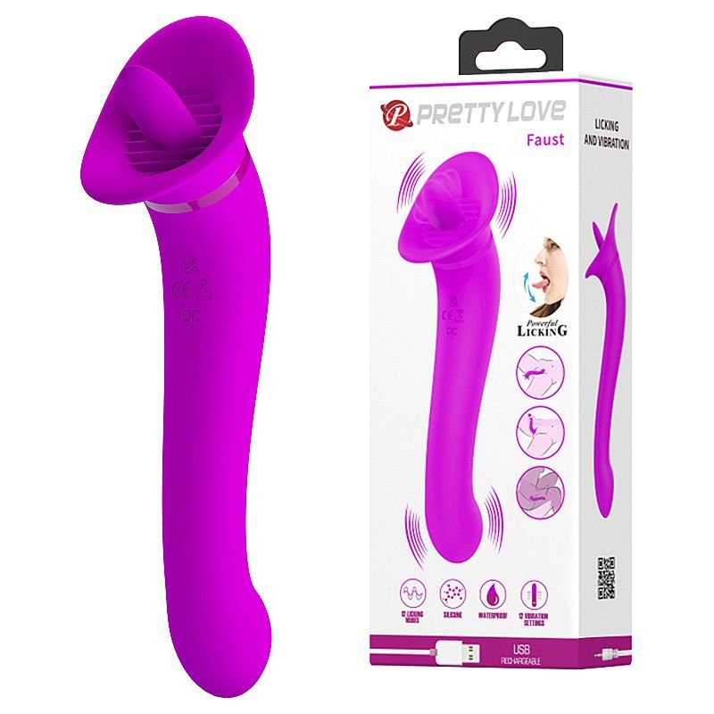 Vibrador de Ponto G e Clitóris - Faust - Pretty Love