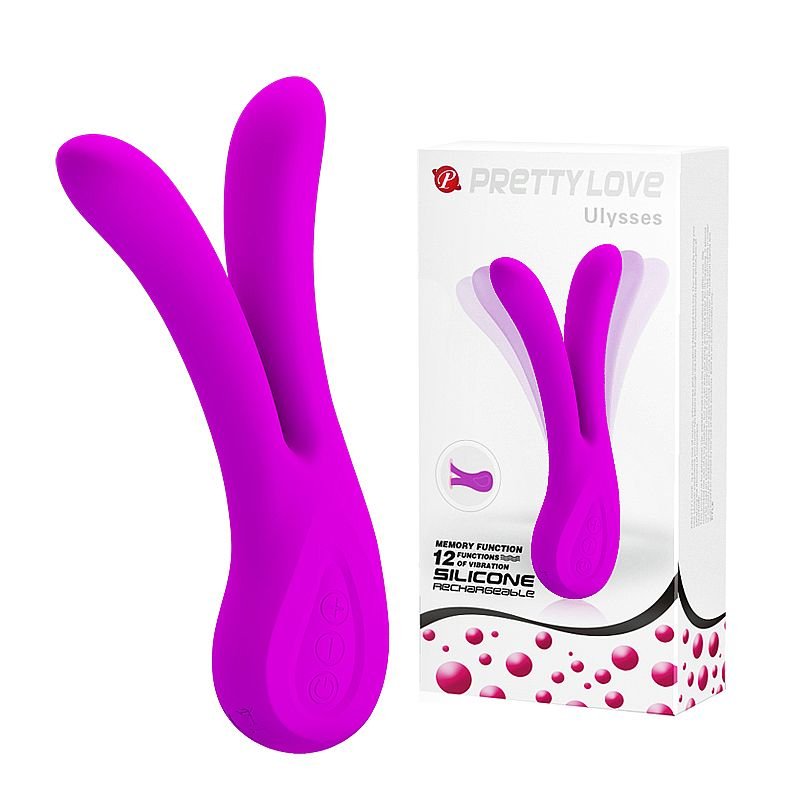 Vibrador de Ponto G e clitóris - Feminino Recarregável - Ulysses - Pretty Love