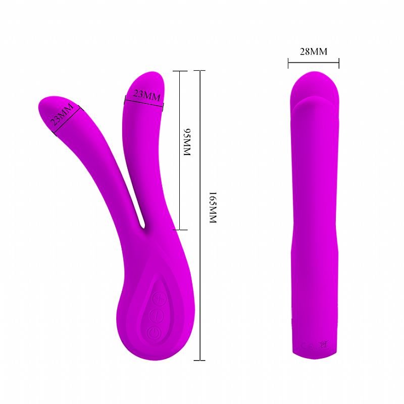 Vibrador de Ponto G e clitóris - Feminino Recarregável - Ulysses - Pretty Love