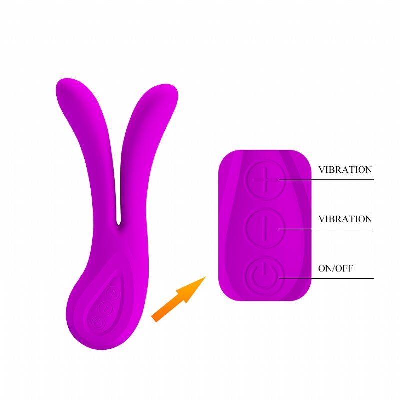 Vibrador de Ponto G e clitóris - Feminino Recarregável - Ulysses - Pretty Love