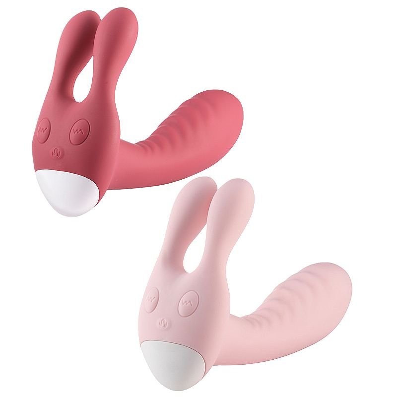 Vibrador de Ponto G e clitóris - Formato de coelho - Donkey - Vinho