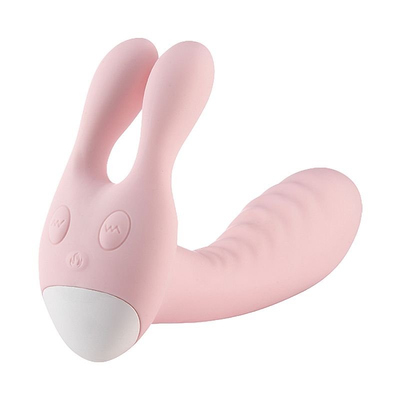 Vibrador de Ponto G e clitóris - Formato de coelho - Donkey - Rosa