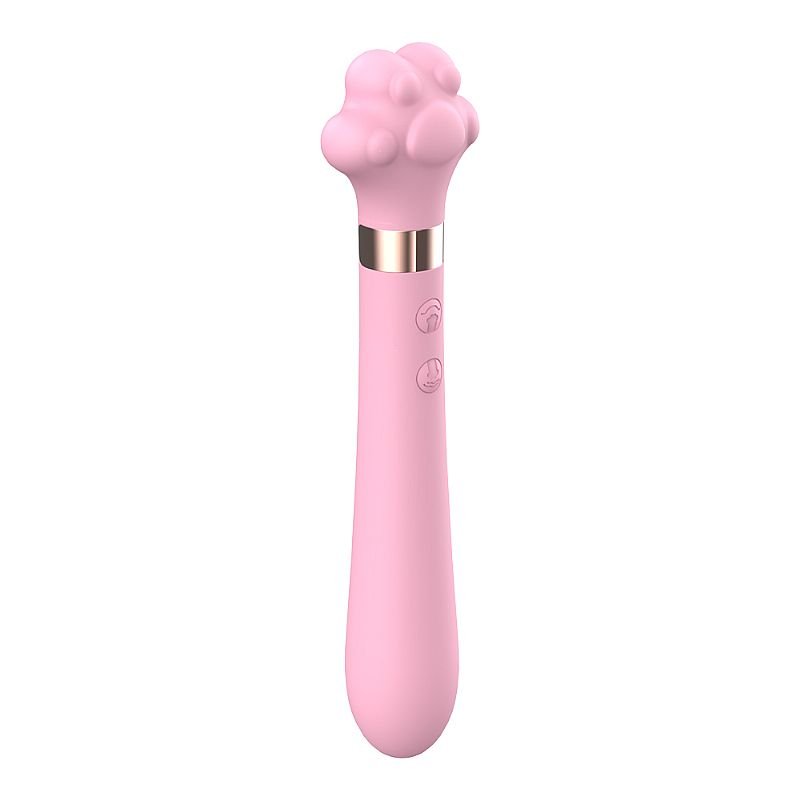 Vibrador de Ponto G e Clitóris - Formato de Patinha - Meow - S-Hande - Rosa