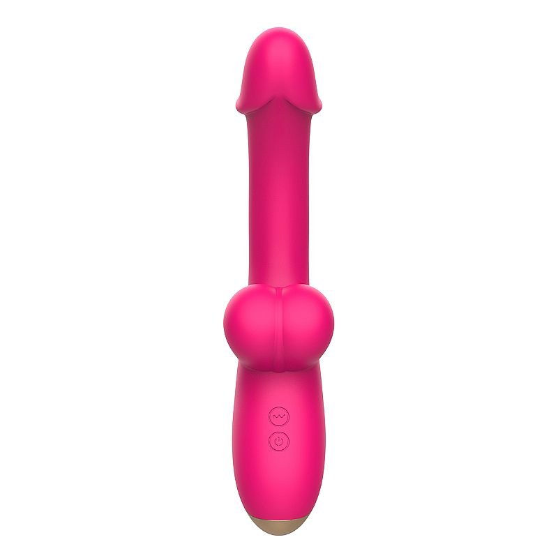 Vibrador de Ponto G e Clitóris - Formato de Pênis