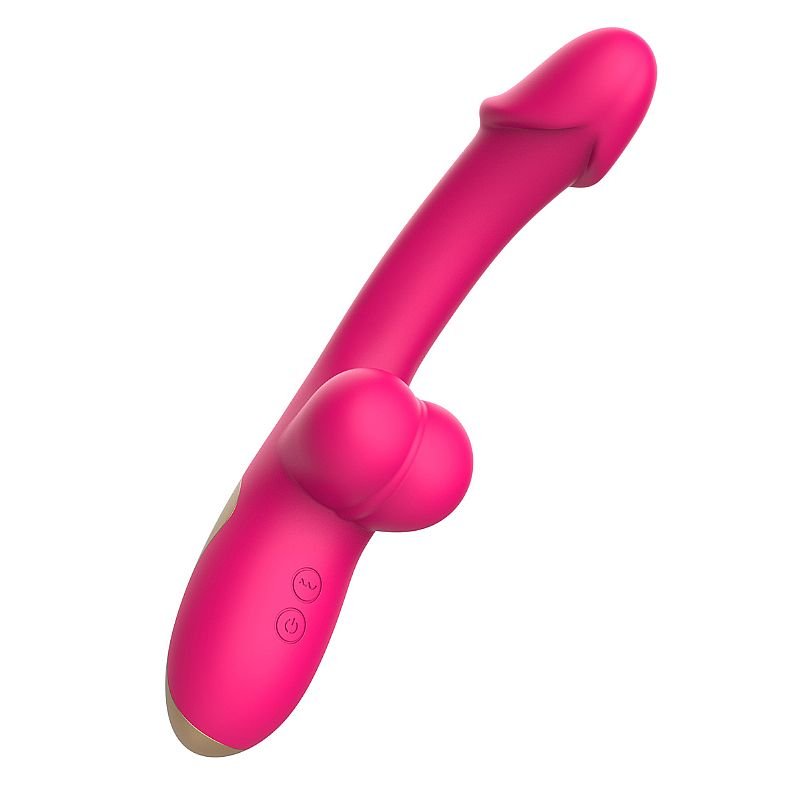 Vibrador de Ponto G e Clitóris - Formato de Pênis