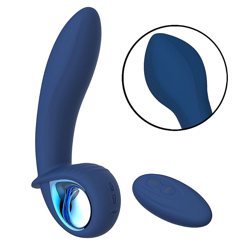 Vibrador de ponto G e clitóris - Inflável na ponta / Controle Remoto - Alpha