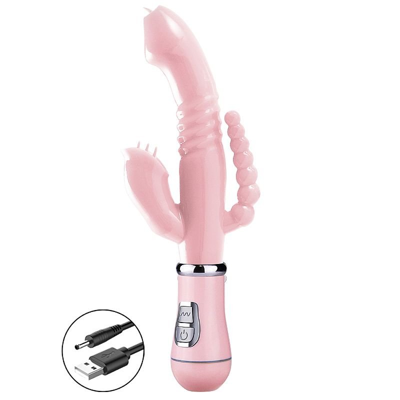 Vibrador de Ponto G e Clitóris - Jelly - Recarregável - 3 em 1 - Roxo