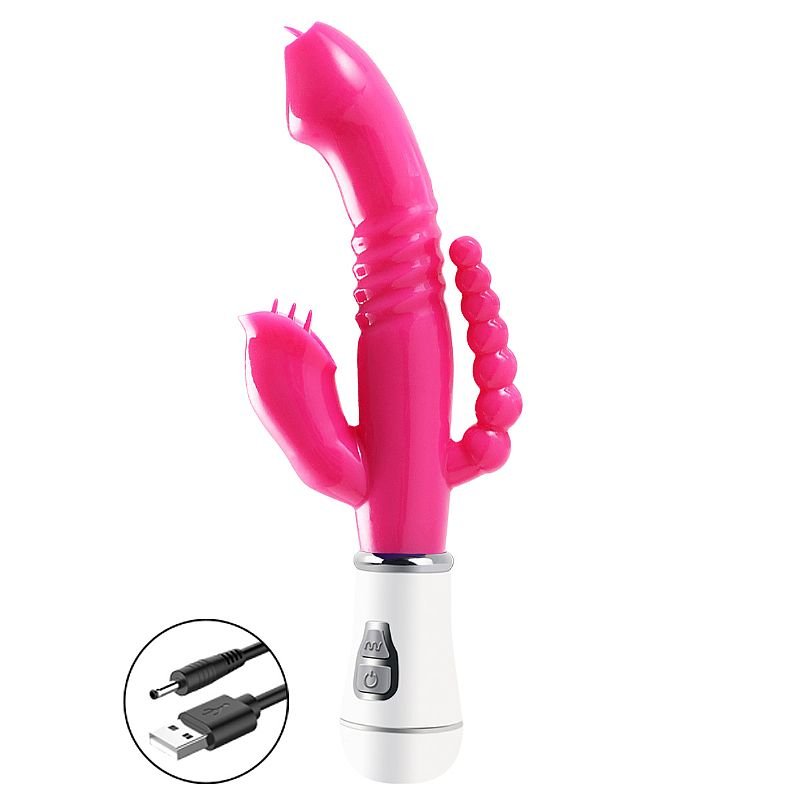 Vibrador de Ponto G e Clitóris - Jelly - Recarregável - 3 em 1 - Roxo