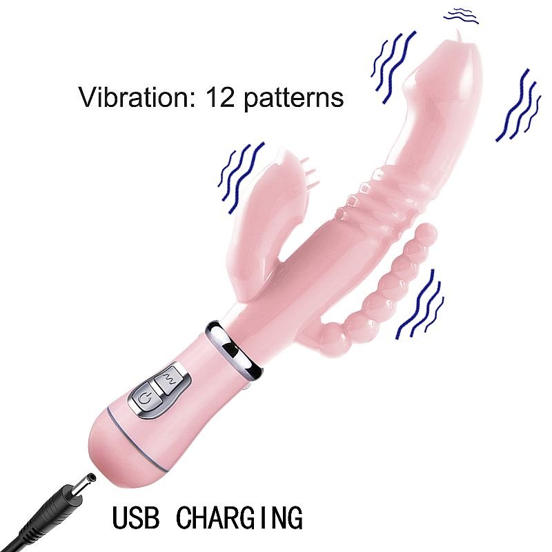 Vibrador de Ponto G e Clitóris - Jelly - Recarregável - 3 em 1 - Roxo