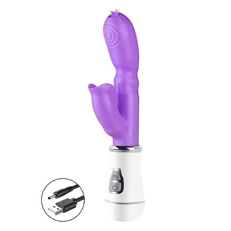 Vibrador de Ponto G e Clitóris - Jelly - Recarregável - Pink