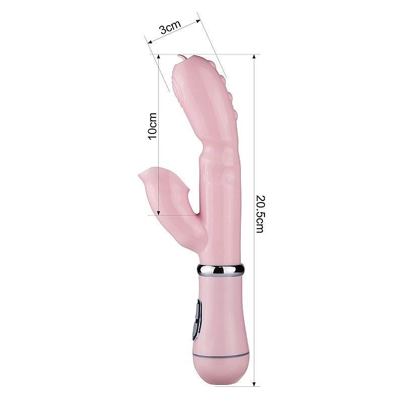Vibrador de Ponto G e Clitóris - Jelly - Recarregável - Pink