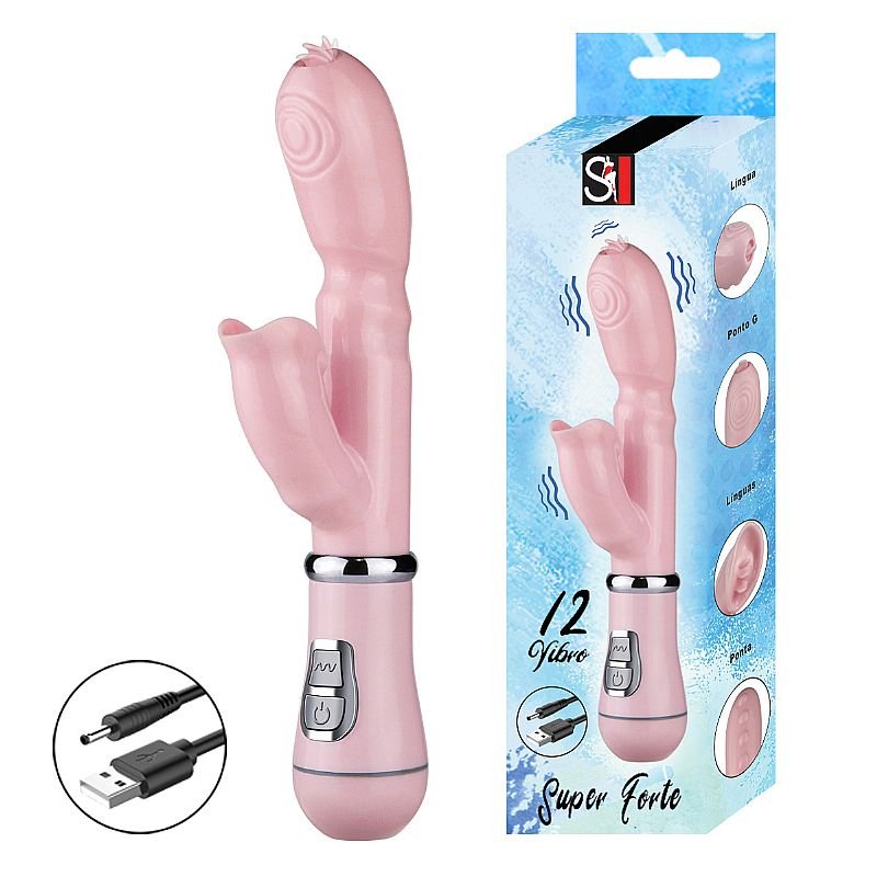 Vibrador de Ponto G e Clitóris - Jelly - Recarregável - Rosa