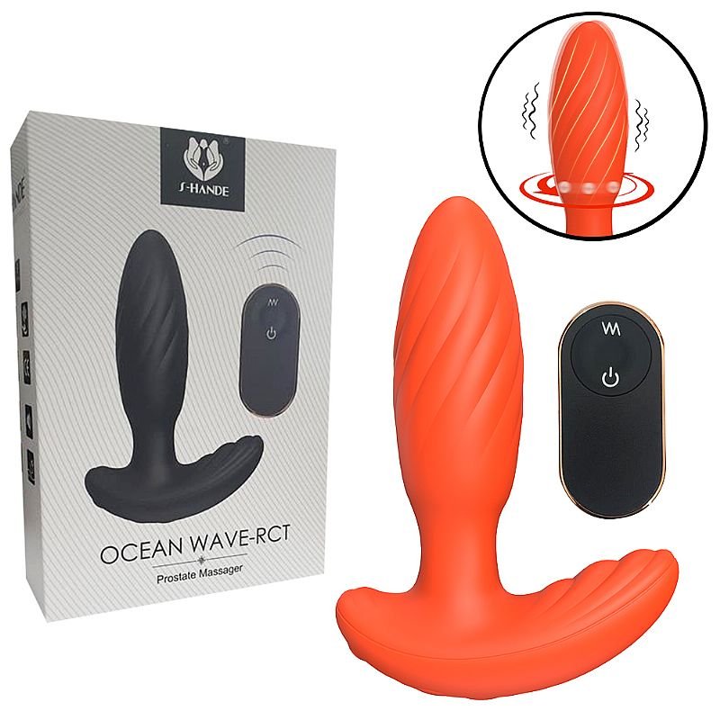 Vibrador de Ponto G e clitóris / Próstata com Rotação de Esferas - Ocean Wave - S-Hande