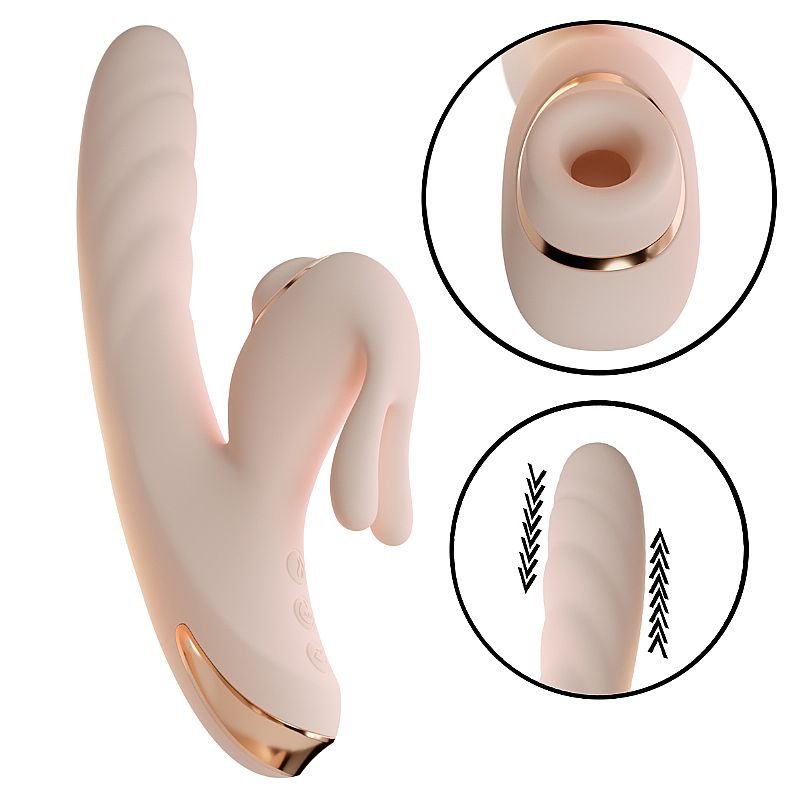 Vibrador de Ponto G e Clitóris / Pulsação com Vai e Vem / Aquecimento - 21,2 x 3,1cm - App