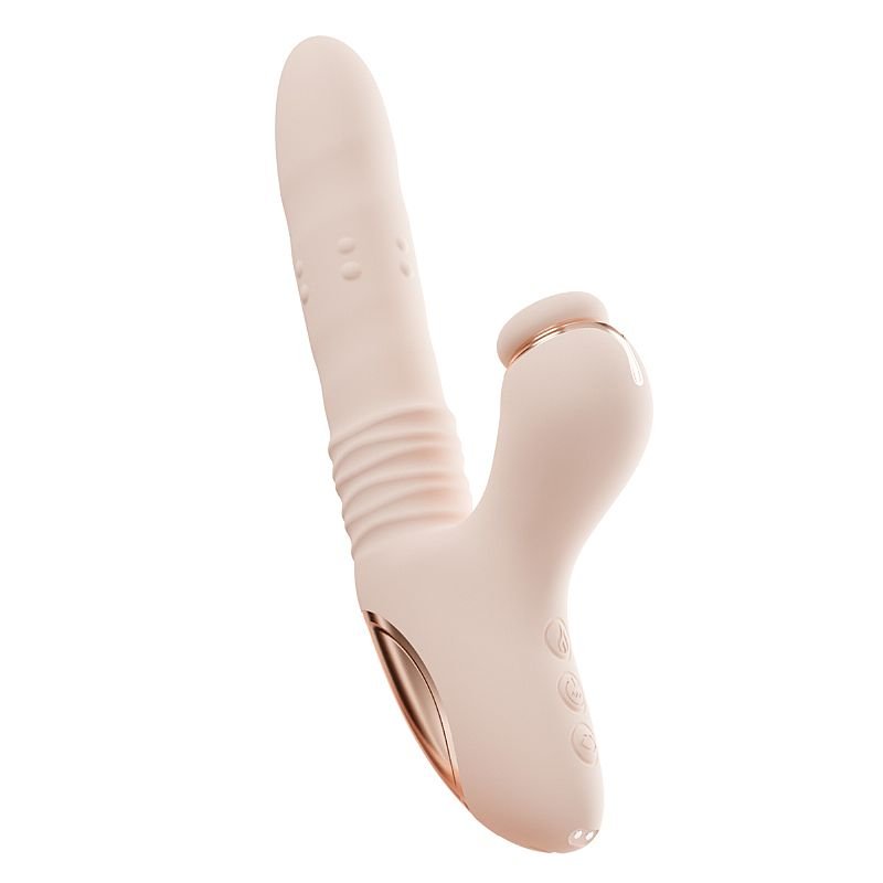 Vibrador de Ponto G e Clitóris / Pulsação com Vai e Vem Rotação / Aquecimento - 23,5 x 3,7cm - App