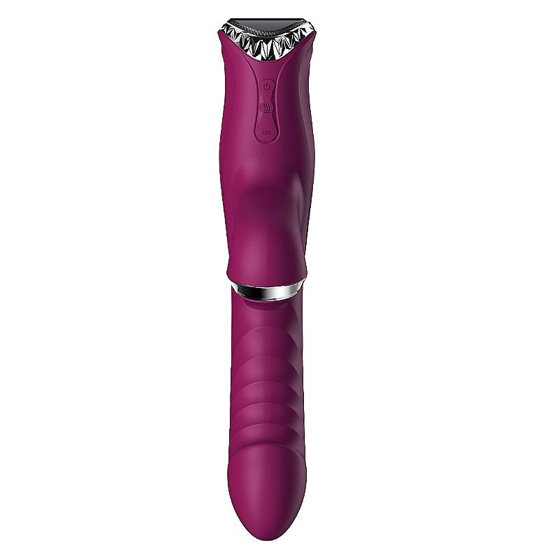 Vibrador de Ponto G e Clitóris / Pulsação e Vai e vem 2 - com tela de LCD - Rosa