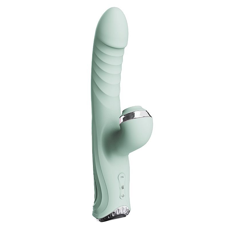 Vibrador de Ponto G e Clitóris / Pulsação e Vai e vem 2 - com tela de LCD - Vinho