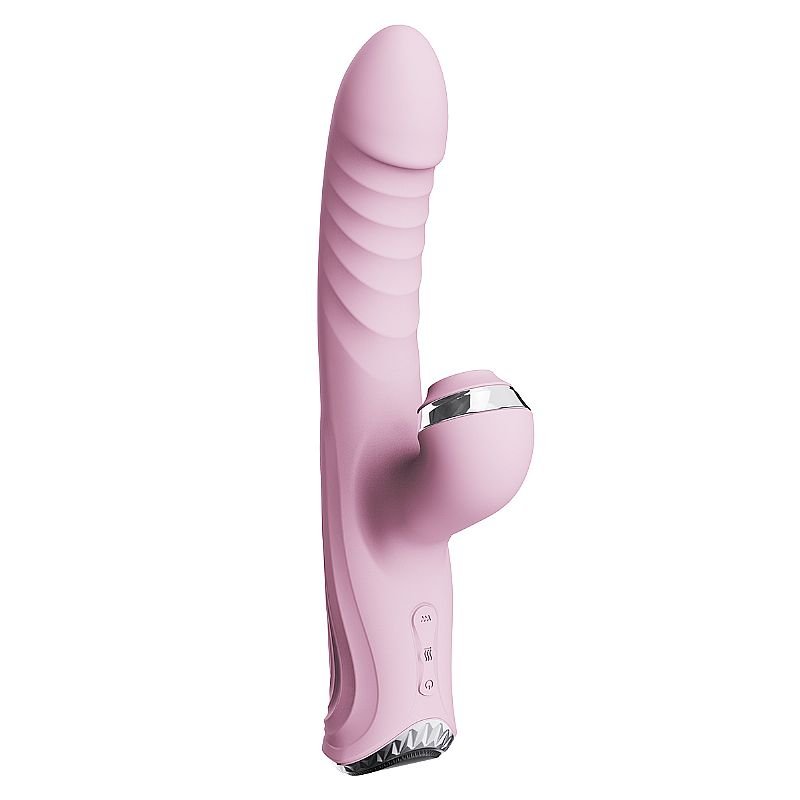 Vibrador de Ponto G e Clitóris / Pulsação e Vai e vem 2 - com tela de LCD - Vinho