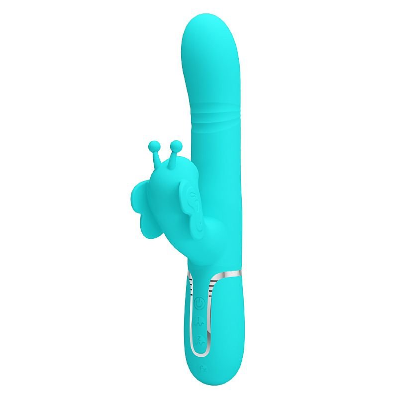 Vibrador de Ponto G e Clitóris / Pulsação - Vai e vem de Anel Twinkled - Pretty Love - Roxo