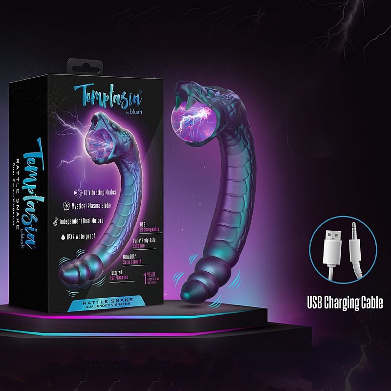Vibrador de Ponto G e Clitóris - Rattle Snake - Blush