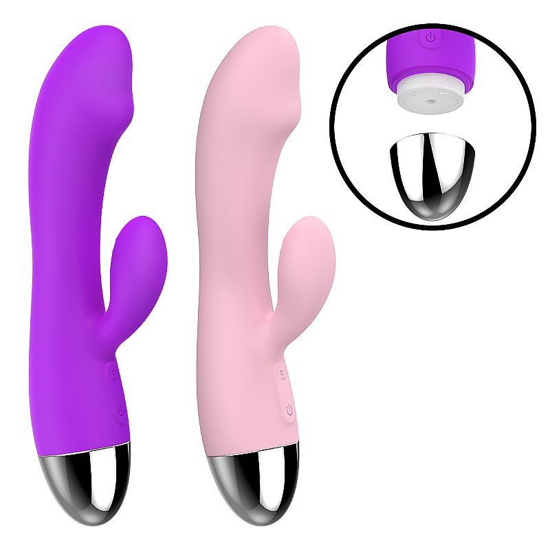 Vibrador de Ponto G e Clitóris - Recarregável - Roxo