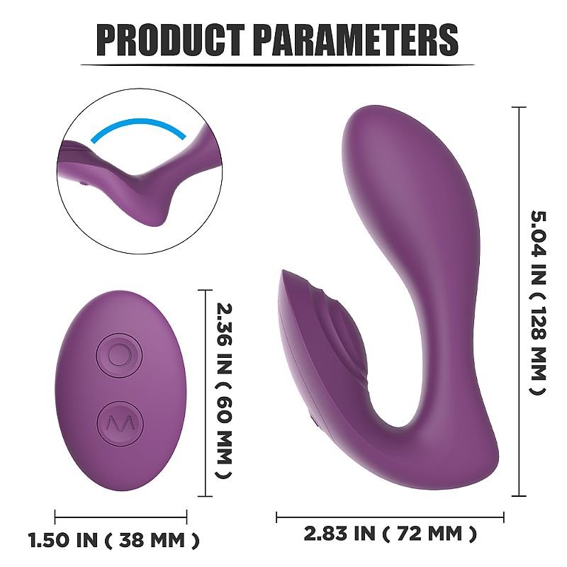 Vibrador de Ponto G e clitóris - Recarregável - Orchid