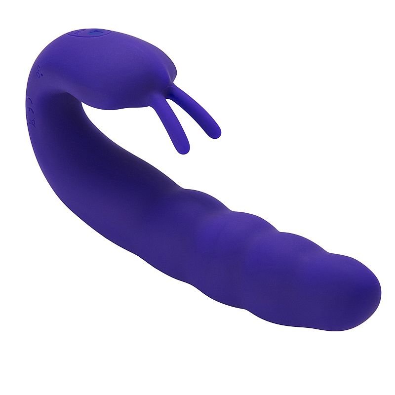 Vibrador de Ponto G e Clitóris - Ribbed Dual Mult velocidade - Aphrodisia - Pink