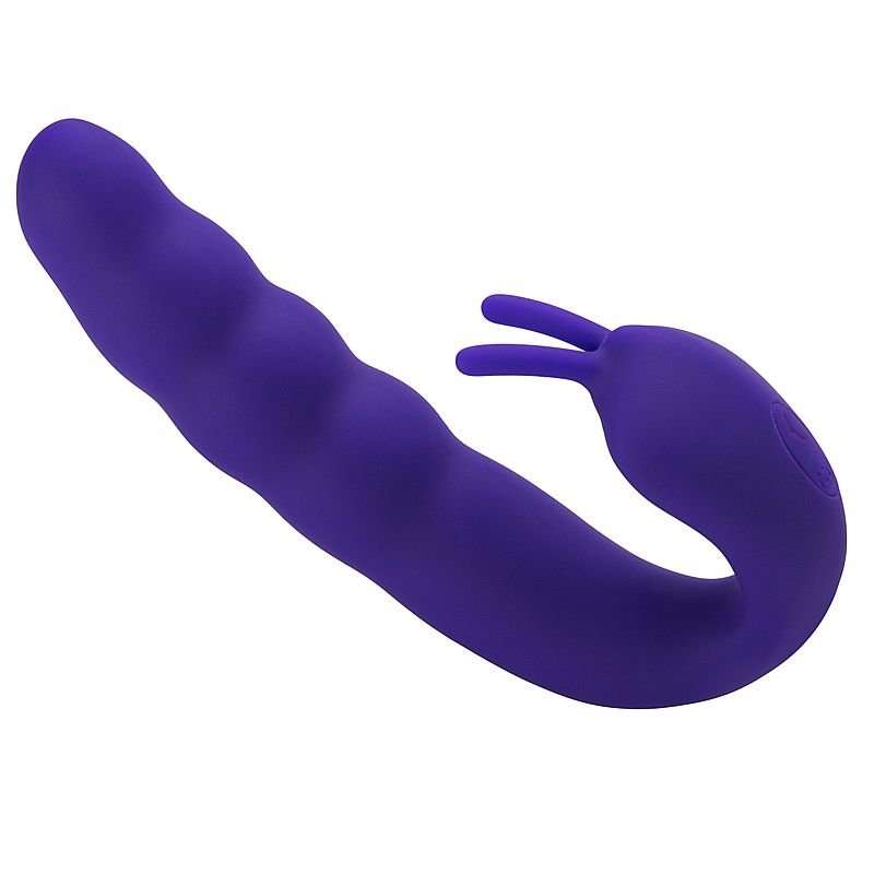 Vibrador de Ponto G e Clitóris - Ribbed Dual Mult velocidade - Aphrodisia - Pink