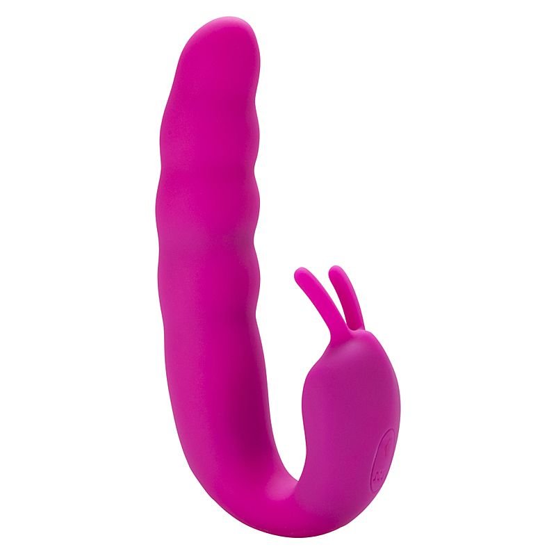 Vibrador de Ponto G e Clitóris - Ribbed Dual Mult velocidade - Aphrodisia - Roxo