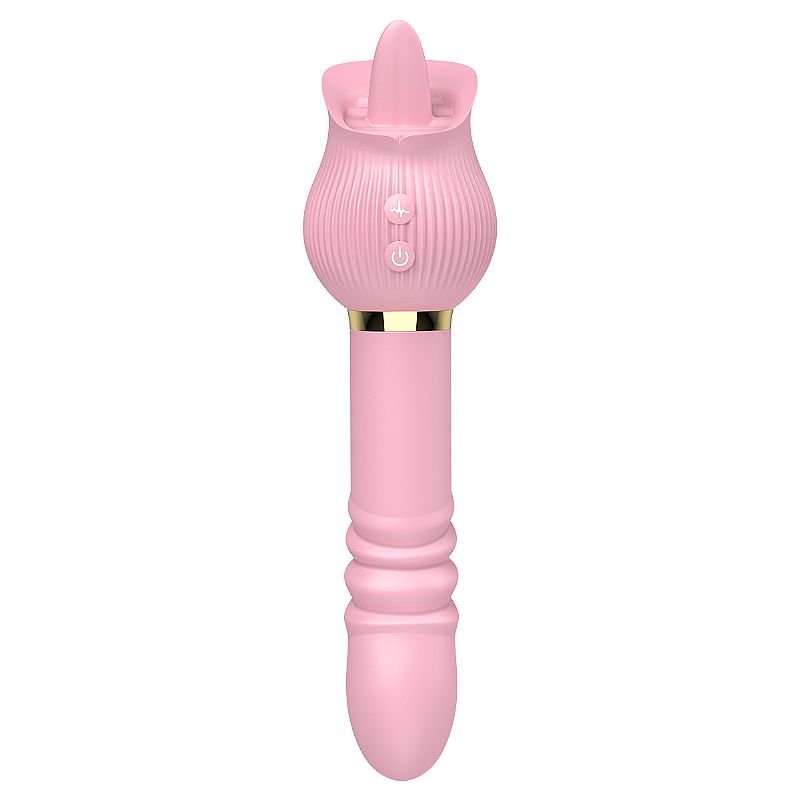 Vibrador de Ponto G e Clitóris / Rosa com Língua e Vai e vem - Jane - Rosa