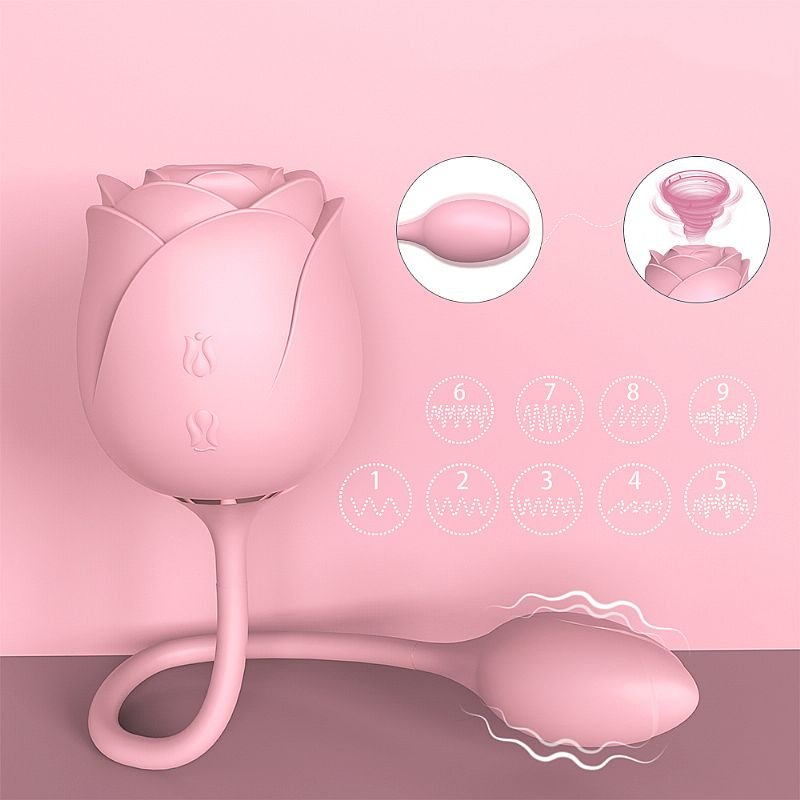 Vibrador de Ponto G e Clitóris - Rosa Immortal flower - S-Hande
