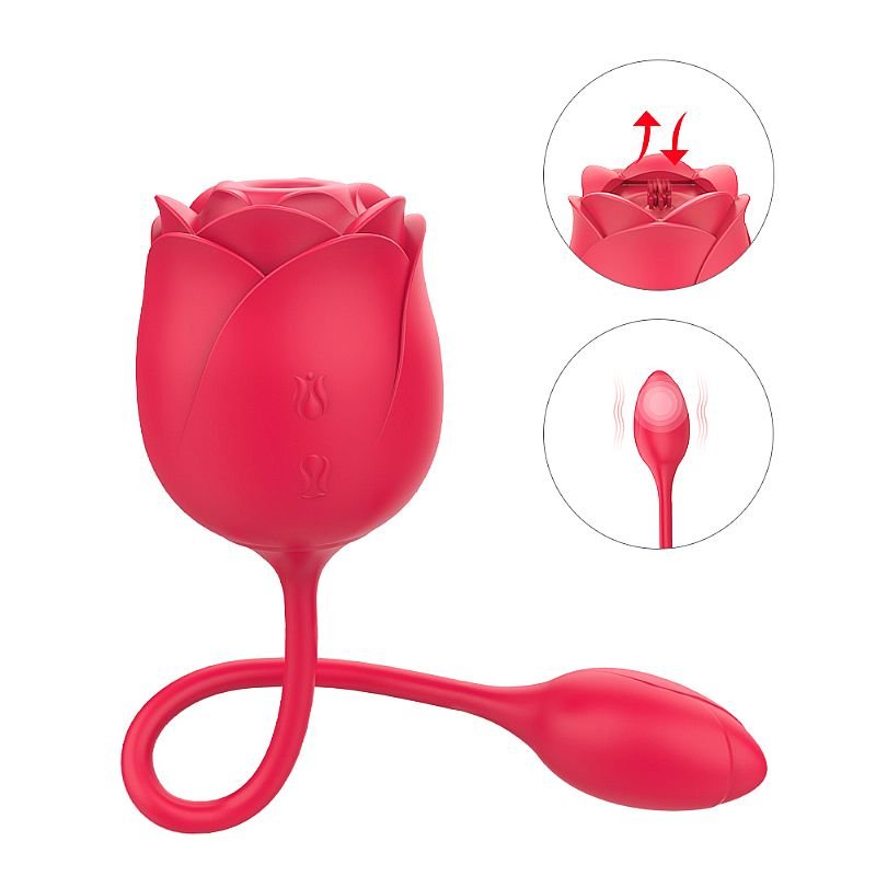 Vibrador de Ponto G e Clitóris - Rosa Immortal flower - S-Hande