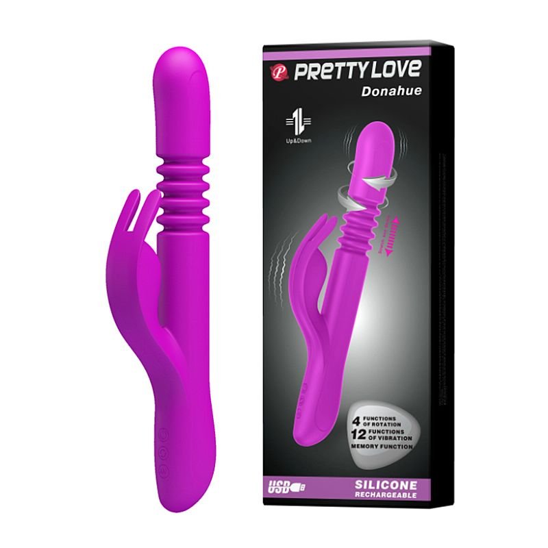 Vibrador de Ponto G e clitóris - Rotativo Vai e vem - Donahue - Pretty Love