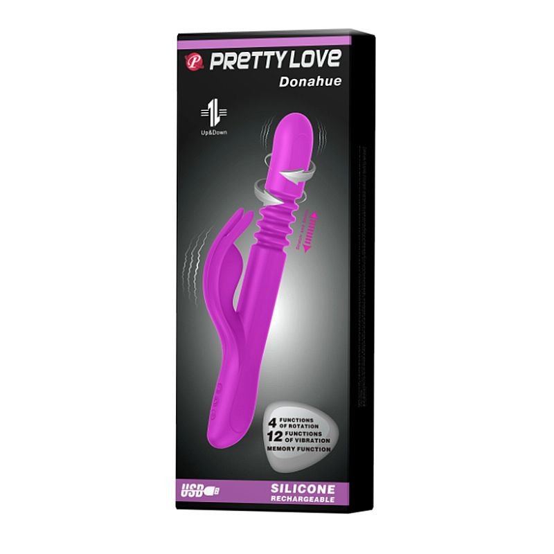 Vibrador de Ponto G e clitóris - Rotativo Vai e vem - Donahue - Pretty Love