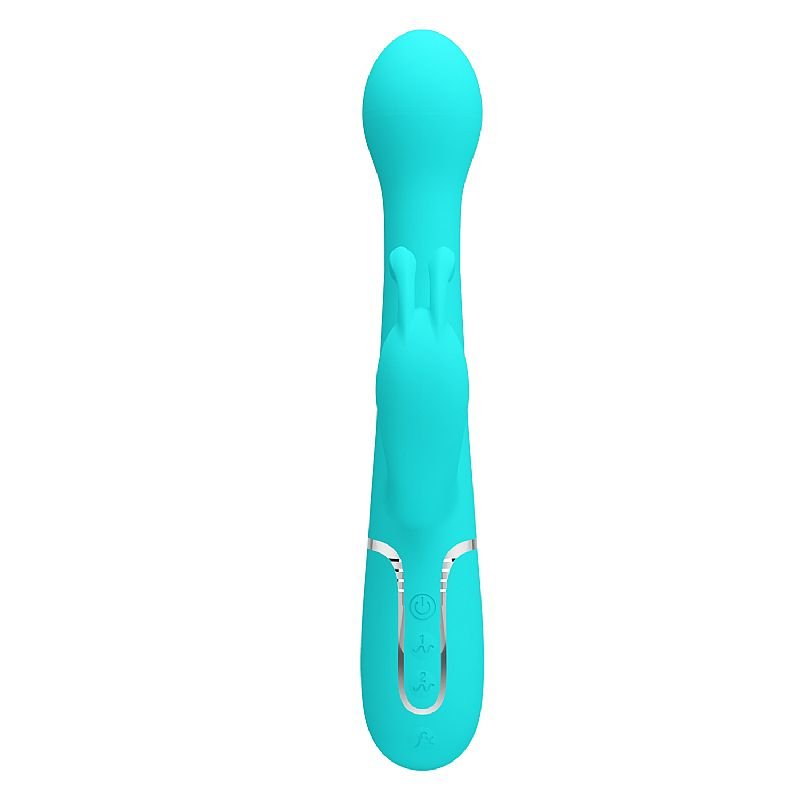 Vibrador de Ponto G e Clitóris - Rotativo / Vai e vem - Twinkled 3 - Pretty Love - Azul
