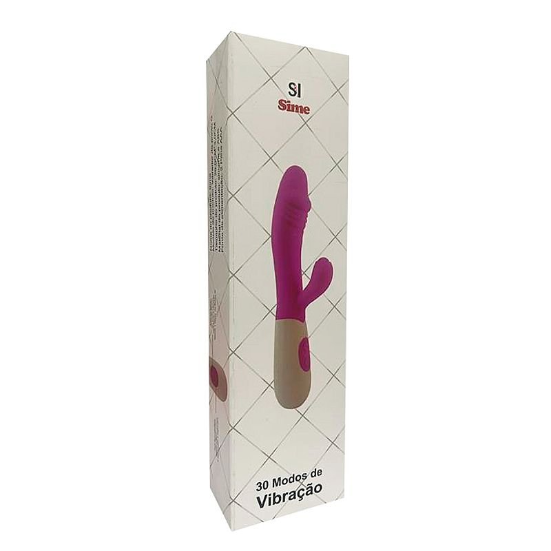 Vibrador de Ponto G e Clitóris - Sime - Á Pilhas - Vermelho