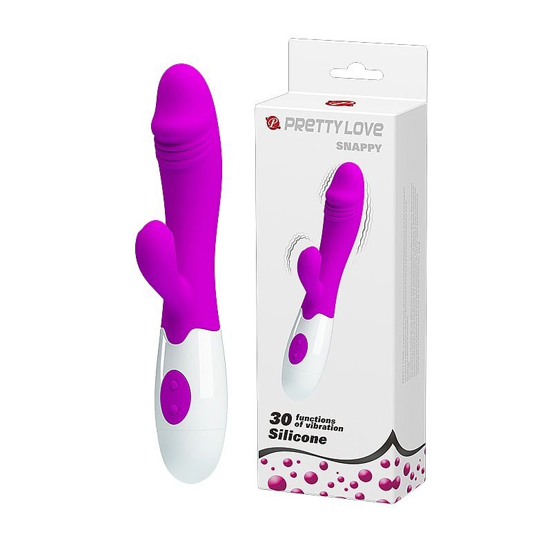 Vibrador de Ponto G e clitóris - Snappy - 30 Vibrações - Pretty Love - Roxo