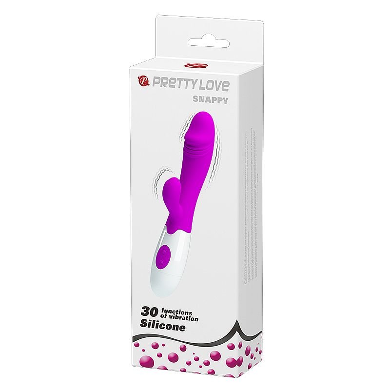 Vibrador de Ponto G e clitóris - Snappy - 30 Vibrações - Pretty Love - Roxo