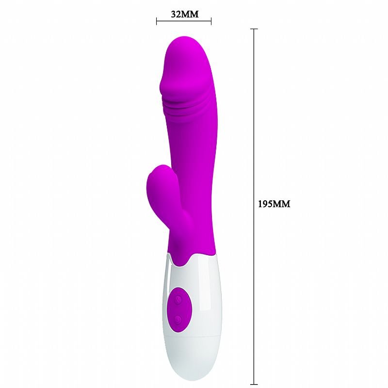 Vibrador de Ponto G e clitóris - Snappy - 30 Vibrações - Pretty Love - Roxo