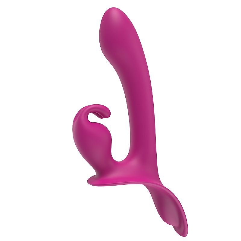 Vibrador de Ponto G e clitóris Strapless com Controle Remoto - Lord Rabbit - S-hande - Vinho