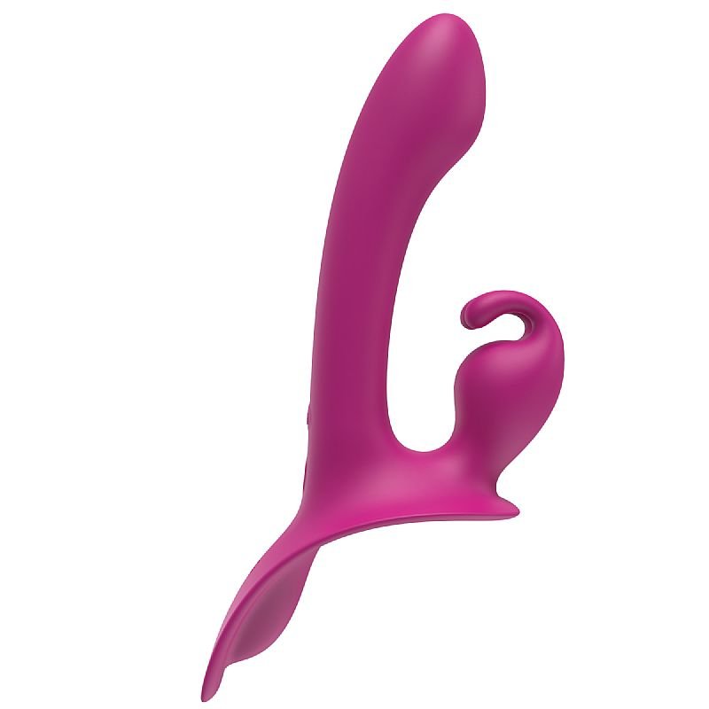 Vibrador de Ponto G e clitóris Strapless com Controle Remoto - Lord Rabbit - S-hande - Vinho