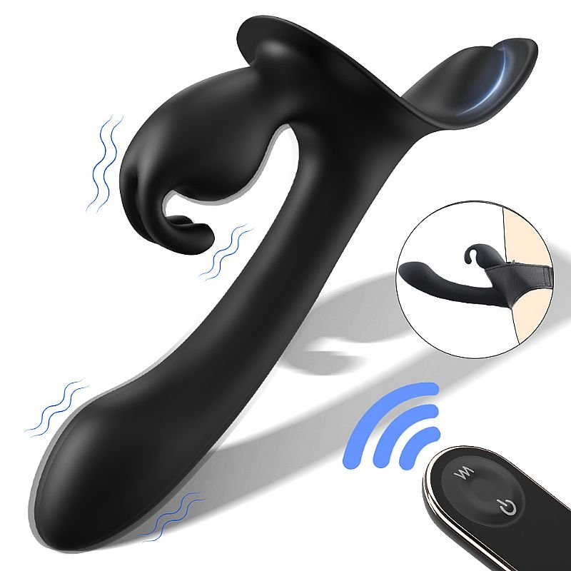 Vibrador de Ponto G e clitóris Strapless com Controle Remoto - Lord Rabbit - S-hande - Vinho