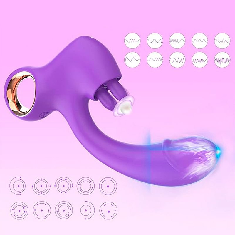 Vibrador de Ponto G E Clitóris - Suri - Roxo
