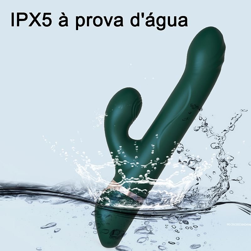 Vibrador de Ponto G e clitóris - Vai e vem - Lucas - Verde