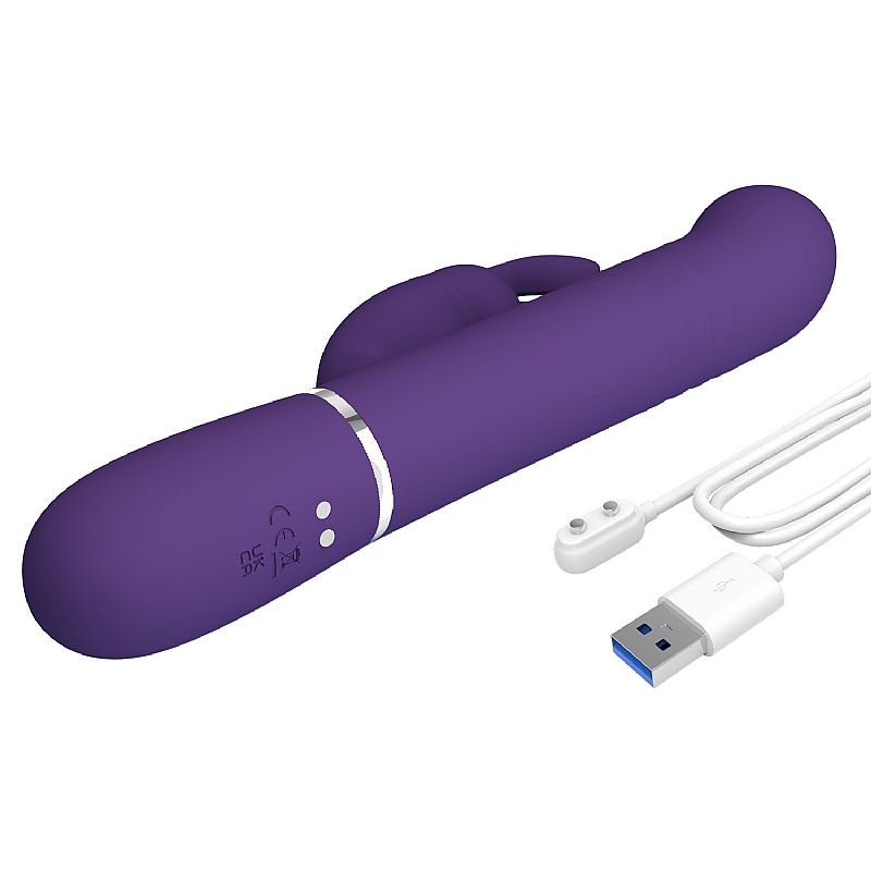 Vibrador de Ponto G e Clitóris - Vai e vem - Twinkled 2 - Pretty Love - Azul