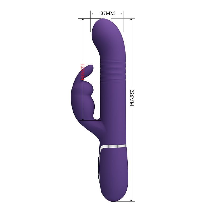Vibrador de Ponto G e Clitóris - Vai e vem - Twinkled 2 - Pretty Love - Azul