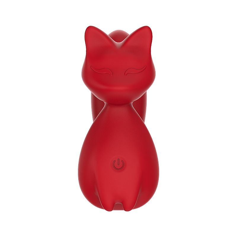 Vibrador de Ponto G em Silicone Líquido - Formato de Raposa - Fox Elliot - Vermelho