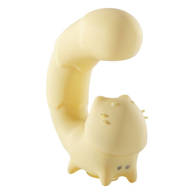 Vibrador de Ponto G - Formato de Gato Amarelo