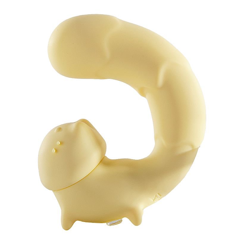 Vibrador de Ponto G - Formato de Gato Amarelo