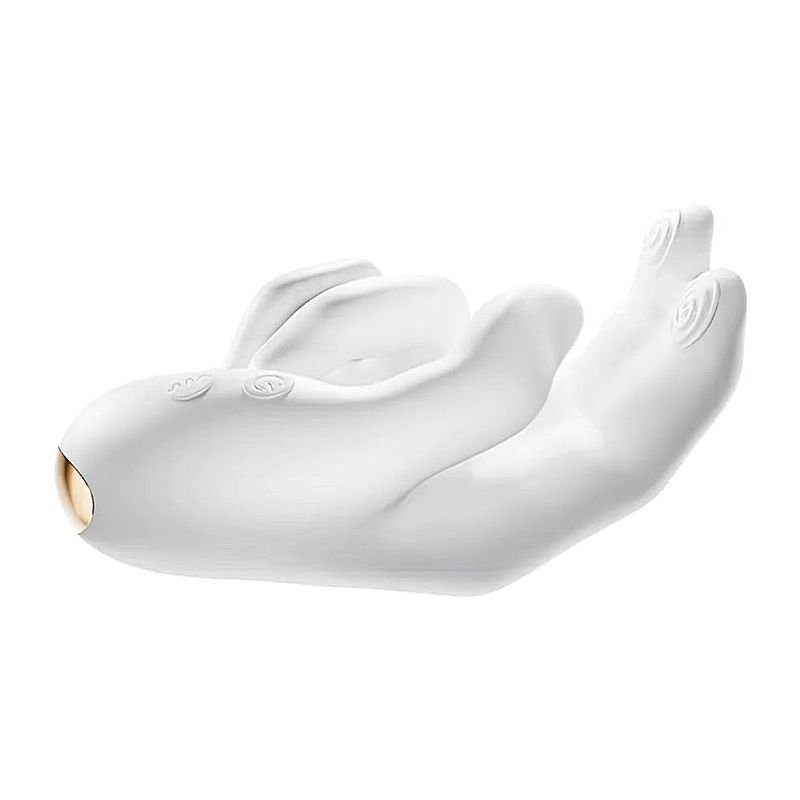 Vibrador de Ponto G Formato de Mão com Dedilhar / Vem Cá / com Aquecimento - Golden Right Hand - 16.6 x 6.4